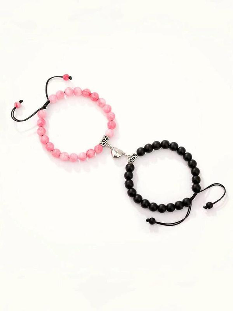 Unisex Magnetic Heart Charm Bracelets for 2