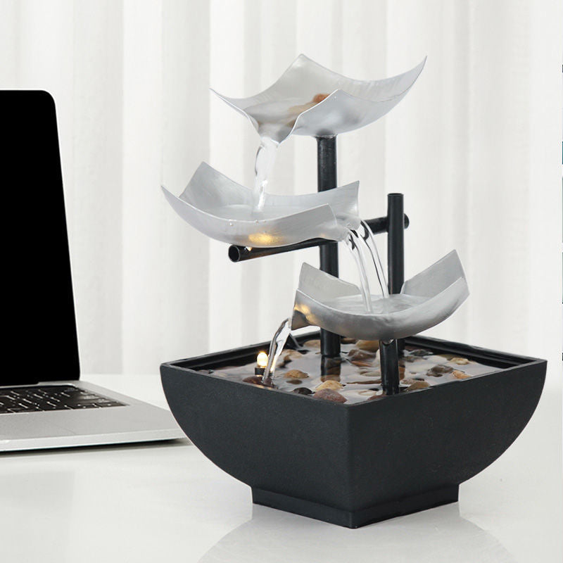 Desktop Fountain Craft: Flowing Water Ornaments for Elegant Home Decoration