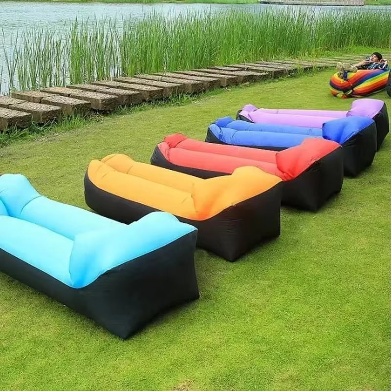 Trend Outdoor Products Fast Infaltable Air Sofa Bed Good Quality Sleeping Bag Inflatable Air Bag Lazy Bag Beach Sofa 240*70Cm