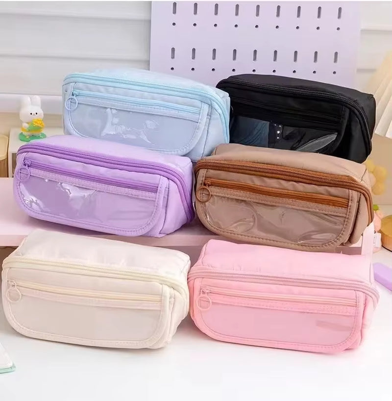 9-Layer Pen Bag Large Capacity Pencil Case High Quality Waterproof Stationery Storage Pouch Student Back to School Gift