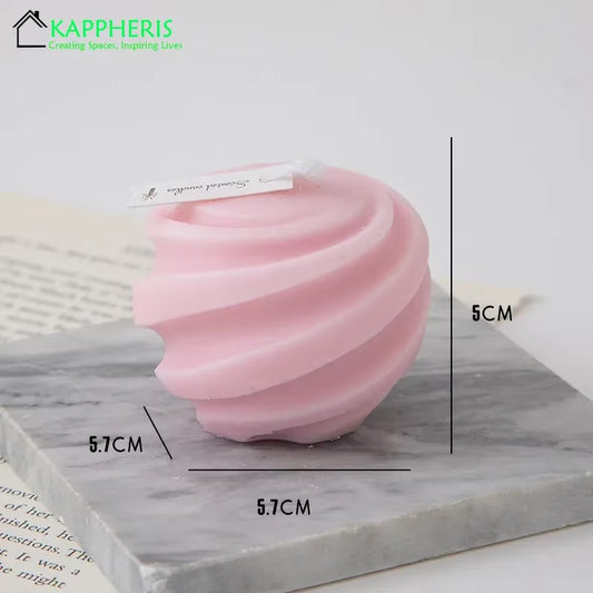 3D Swirl Scented Candles Aesthetic Unique Spiral Curve Aromatic Home Decorative Candles Smokeless in Colored Room Decor