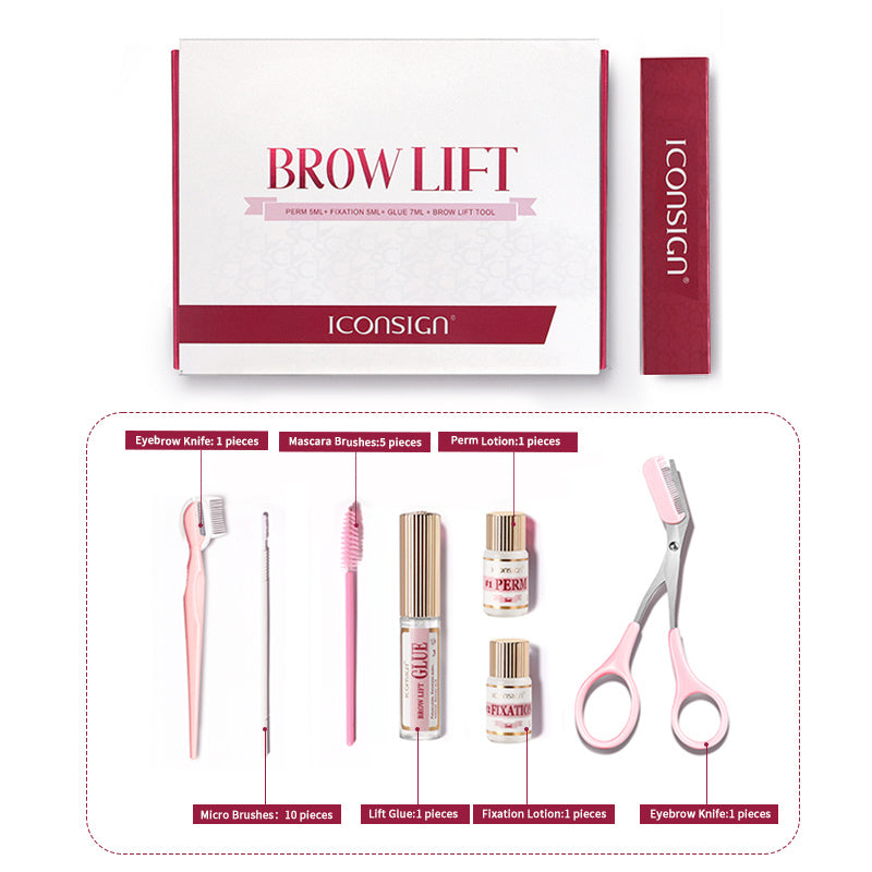 Kit de lamination des sourcils DIY 45-60 jours ICONSIGN Outil de maquillage de beauté professionnel à usage domestique