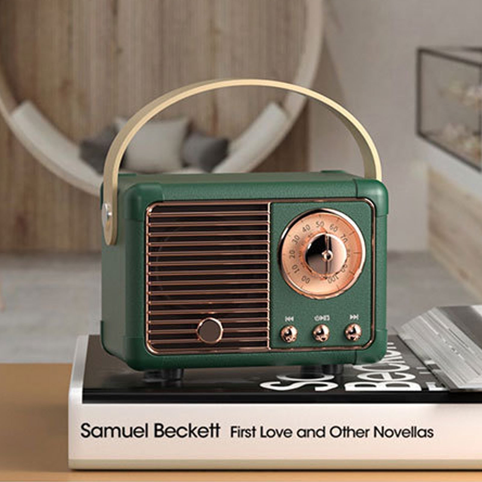 Bluetooth Compact Retro Speakers with Radio green