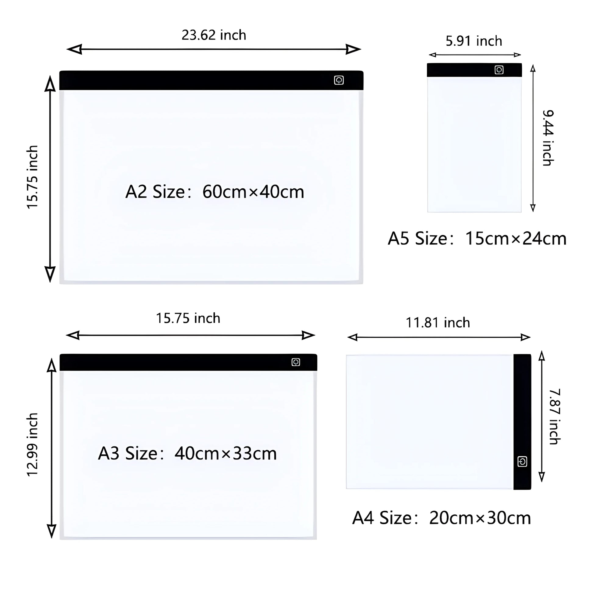 Dimmable LED Drawing and Copy Pad for A3/A4/A5 Sizes - Educational Creative Toy for Children