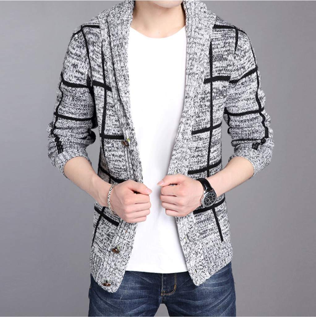 Luxurious Men's Shawl Collar Cardigan