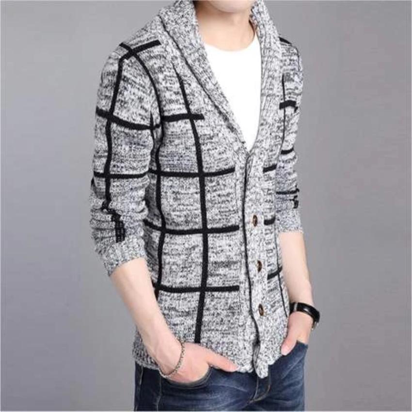 Luxurious Men's Shawl Collar Cardigan